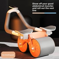 Rueda Abdominal con Rebote Automático para Ejercicios de Abdominales, Entrenamiento Muscular Abdominal, Dispositivo Práctico para Hombres y Mujeres para el Hogar, para Codos