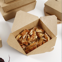 New Arrival Lunch Box Grey Corrugated Cardboard Kraft Paper Soft Folding Fancy Packaging Embossed Folding Kraft for Food Storage