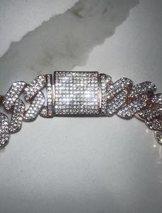 Collier élégant en moissanite à maillons cubains, chaîne de diamants, bijoux pour hommes et femmes, look de luxe hip-hop pour les soirées - Product Image 3