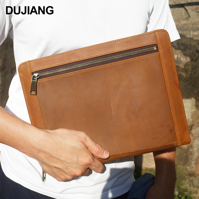 Custom Leather Tablet Pro Sleeve Case 10.5 Inch Leather Padfolio with Folder Holder Pocket Features Man Leather Padfolio Bag