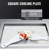 SIHAO EU Warehouse IJsrolmachine, RVS, voor het maken van ijs en bevroren yoghurt