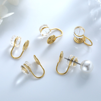Accessoires de bijouterie en laiton, clips d'oreille en spirale, convertisseur de boucles d'oreilles, attaches en silicone pour boucles d'oreilles, clips pour la fabrication de bijoux
