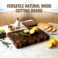 Planche à découper rectangulaire en bois d'acacia, antidérapante, épaisse, écologique et durable