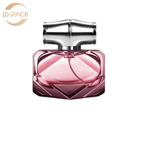 Flacon de parfum en verre transparent de 80 ml, forme unique, atomiseur de parfum, col serti, vaporisateur de parfum pour emballage cosmétique