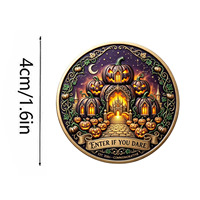 Pièce de monnaie en argent MM Citrouille d'Halloween, en alliage, double face, gaufrée en 3D, souvenir commémoratif pour cadeaux de fête d'Halloween, en stock