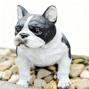 Sculptures de bouledogues <span class=keywords><strong>français</strong></span> en résine de haute qualité personnalisées, figurines d'animaux artistiques pour la décoration de Noël à la maison - Product Image 3