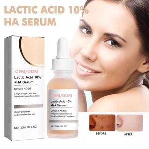 Suero Facial OEM/ODM Exfoliante e Iluminador con Ácido Láctico al <span class=keywords><strong>10</strong></span>% y Ácido Hialurónico, Hidratante de Uso Doméstico Antiarrugas - Product Image 6