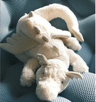 Peluche Jellycats Super Douce Remplie de Coton PP, Dragon Violet avec Sac Anti-Poussière Complet, Dragon Ciel & Arc-en-ciel, Lapin Bonnie
