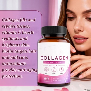 Gomitas <span class=keywords><strong>de</strong></span> Colágeno Tipo I y III con Vitamina C y Biotina, Suplemento <span class=keywords><strong>de</strong></span> Belleza para Mujeres, Apoya una Piel Radiante y Saludable, Gomitas Nutricionales Diarias - Product Image 5