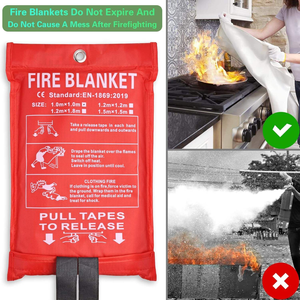Meistverkaufte Notfall-Feuerlöschdecke 40\" X 40\" aus Glasfaser für Haus und Küche, Brandschutzdecke - Product Image 3