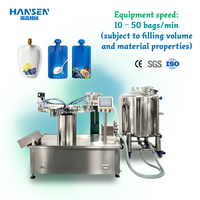 Machine de remplissage et de bouchage automatique de sachets à bec verseur double buse Doypack pour liquides, sauces, épices et huiles