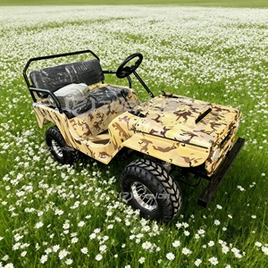 Mini Jeep tout-terrain camouflage à 4 roues motrices, véhicule électrique pour loisirs en plein air - Product Image 2