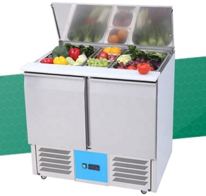 2 ou <span class=keywords><strong>3</strong></span> <span class=keywords><strong>portes</strong></span> Commerciales <span class=keywords><strong>Saladette</strong></span> refroidisseur avec top GN casseroles - Product Image 2