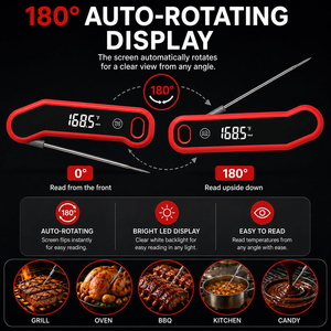 Nouveau thermomètre numérique pour viande, étanche IP67, lecture instantanée rapide en 0,6 seconde, thermocouple, pour barbecue, grill, fumoir, cuisine - Product Image 2