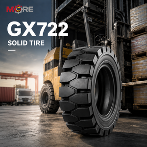 ยางตันแบบไบแอส รุ่น GX722 สำหรับงานอุตสาหกรรมรับน้ำหนักมาก ล้อใหม่ขนาด 6.50-9 7.00-12 8.25-15 ยี่ห้อ GUOXIN มาตรฐาน ISO9001 - Product Image 1