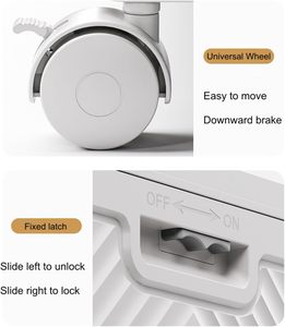 Collapsible PP White Clothing <b>Storage</b> Bins Lids Wheels <b>Folding</b> Stackable Eco-Friendly Modern Design 35L Capacity <b>Storage</b> <b>Box</b> - Product Image 5