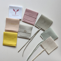 Petite pochette en microfibre personnalisée pour boucles d'oreilles, colliers, bracelets, bagues, emballage de bijoux, sac à bijoux avec logo