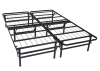 Cadre de lit pliant double en métal avec espace de rangement pour hôtel Queen Size