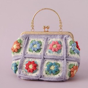 Bolso <span class=keywords><strong>de</strong></span> Mano Floral <span class=keywords><strong>de</strong></span> <span class=keywords><strong>Ganchillo</strong></span> Hecho a Mano para Mujer, Bolso <span class=keywords><strong>de</strong></span> Noche <span class=keywords><strong>de</strong></span> Hilo Suave, Mini Bolso Tejido con <span class=keywords><strong>Flores</strong></span> Coloridas - Product Image 4