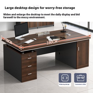 Bán buôn Hot Phong Cách tùy chỉnh hiện đại nối dài Máy tính văn phòng bằng gỗ nhân viên bàn đặt - Product Image 5