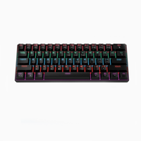 Kompakt 61 Tuşlu RGB Mekanik Klavye, Dinamik Işık Efektleriyle Tüm Sistemler için Evrensel Kablolu Oyun ve Ofis Klavyesi