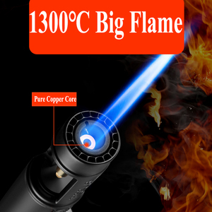 Antorcha de soldadura portátil de alta potencia 2025, recargable con llama azul, a prueba de viento, encendedor de soplete de Metal butano para acampar - Product Image 4