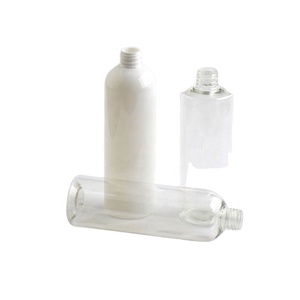 Empty Shampoo Lotions Package 100ml 150ml 250ml 300ml Clear Amber Blue Green White PET <b>Plastic</b> Bottles with Press <b>Disc</b> Cap - Product Image 3