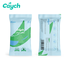 Lingettes intimes bio personnalisées avec logo, soin naturel, pour l'hygiène féminine, format voyage, en gros - Product Image 2