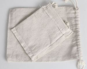 ชุดของขวัญสำหรับงานแต่งงาน ถุงผ้ามัสลินแบบใช้ซ้ำได้ ถุงผ้ารูดเชือกธรรมชาติ - Product Image 4