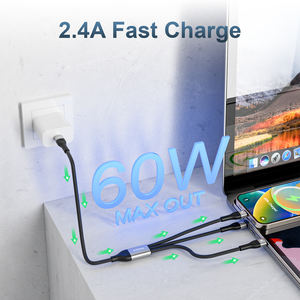 Offre Spéciale Mezone 3 en 1 (Type C à C + C + L) Câble de données de charge et de synchronisation Câble d'alimentation en gros pour Iphone /Android Charge rapide - Product Image 5