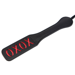 Black Leather Paddle With Red Stars Adult Sex <b>Toy</b> Discipline <b>Tool</b> For Teasing And Stimulation - Product Image 5