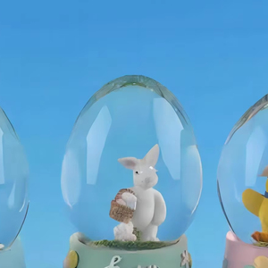 Nhà Máy Bán Nhựa Phục Sinh Handmade Thủ Công Mỹ Nghệ Thỏ Pha Lê Quả Bóng Trang Trí Nội Thất Nước Tuyết Toàn Cầu - Product Image 5