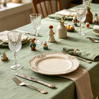 Assiette de présentation en plastique PP durable, style européen vintage vieilli, motif personnalisé cœur bleu, bord floral gaufré