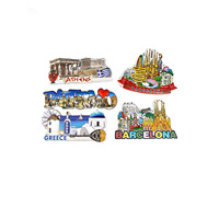 Aimant de réfrigérateur en résine Palerme logo personnalisé souvenir tourisme cadeau machine peinture restaurant bar cuisine décoration aimant de réfrigérateur