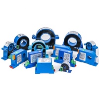 Pemancar arus AC/DC 4 sampai 20mA 0-100A 0-20A Hall Sensor arus 0 sampai 10V 0-5v RS485 Sensor arus 25mm transduser