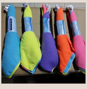 Wholesale Crystal Plated Microfiber Warp Woven Wash Towel Polishing Waxing Fiber Wipe Scouring <b>Pad</b> Car Cleaning - Product Image 4
