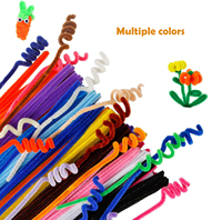 Tiges épaisses en chenille dans des nettoyeurs de tuyaux multicolores pour décorations d'art et de bricolage Fournitures d'artisanat créatif