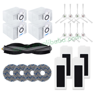 Robot aspirateur pièces balayage accessoires Kit d'outils pour <span class=keywords><strong>Ecovacs</strong></span> <span class=keywords><strong>N9</strong></span> <span class=keywords><strong>N9</strong></span> + aspirateur rouleau principal côté brosse filtre vadrouille tissu - Product Image 3