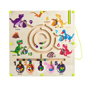 2024 nouveau produit en bois dinosaure aimant labyrinthe Puzzle conseil Juguetes bébé début Montessori jouets éducatifs pour enfant garçons filles