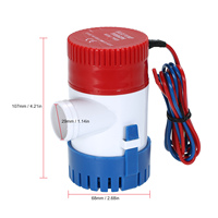Pompe de cale miniature électrique submersible 24V DC 75KW 1100GPH à basse pression pour bateau avec garantie d'un an