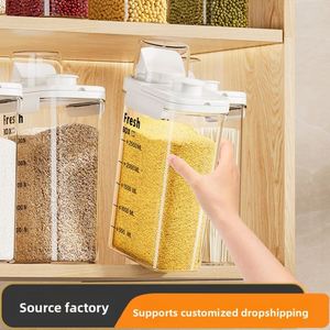 Pot de conservation transparent en plastique scellé de qualité alimentaire pour grains de café, collations, épices, céréales - Product Image 2