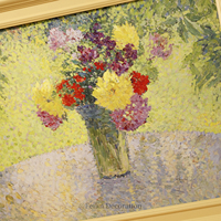 Peintures de paysages simples, fleurs, art mural vintage, cadre en bois, décoration de mariage, toile, décoration intérieure