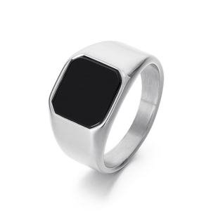 Anillo de Acero Inoxidable 316L Resistente al Agua y al Deslustre, Anillo Personalizado al por Mayor Chapado en Oro de 14k y 18k con Piedra para Hombres y Niños - Product Image 4