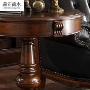 American Country Style Imported Solid Wood Sofa Side <strong>Table</strong> Antique Copper Leg Iron Art <strong>Telephone</strong> Coffee <strong>Table</strong> Small Corner <strong>Table</strong> - Product Image 4