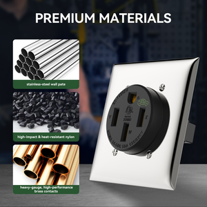 Receptáculo de Carga para Vehículos Eléctricos de 50 Amperios, Tomacorriente NEMA 14-50R, 125/250 Voltios, Ideal para Vehículos Eléctricos y Autocaravanas, con Certificación ETL - Product Image 4