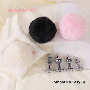 Tapón Anal con Cola <span class=keywords><strong>de</strong></span> Conejo Extraíble, Peluche, No Impermeable, <span class=keywords><strong>para</strong></span> <span class=keywords><strong>Hombres</strong></span> y Mujeres, Juguete Anal con Cola <span class=keywords><strong>de</strong></span> Conejo - Product Image 2