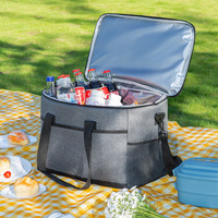 Sac isotherme premium personnalisé avec logo, glacière portable, sac de transport thermique pour aliments, idéal pour la livraison d'épicerie, les barbecues, le camping et les escapades de fin de semaine