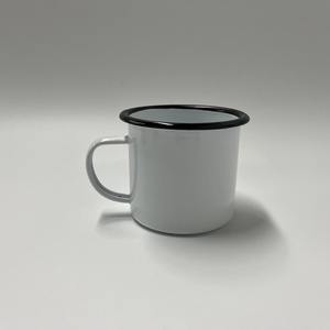 Caneca esmaltada para café e acampamento ao ar livre OEM com estampa personalizada colorida pantone cor laranja - Product Image 3