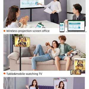 Pantalla móvil inteligente Android10 de 23,8 pulgadas, TV HD retroiluminada con LED inalámbrica portátil con gabinete blanco para reuniones de Fitness - Product Image 6