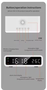 2025 Bán Chạy nhất Sạc nhanh không dây sạc đứng LED kỹ thuật số tai nghe chủ cho máy tính máy tính xách tay - Product Image 6